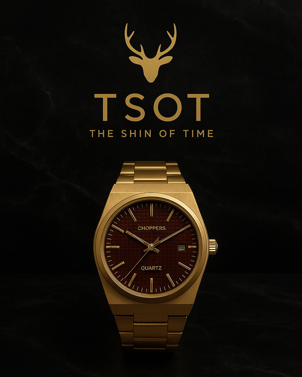 Altın Kasa Choppers Quartz Saat – TSOT Özel Seri